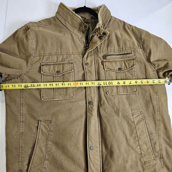 Levi's Men's XXL Canvas Zip-Up Quilt Lined Trucker Jacket Five-Pocket Vintage - Picture 3 of 10